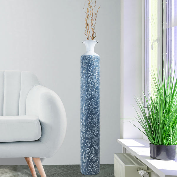 Luxury Metal Tall Vases, Large 40" Floor Vases, Living Room, Home, Office Décor-Sona Casa