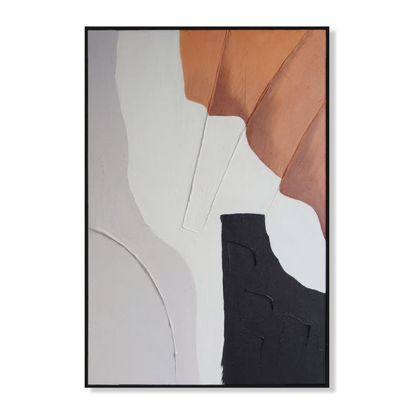 Earthy Painting, 47" Textured Impasto Canvas Artwork Wall Decor for Home by Sona Casa