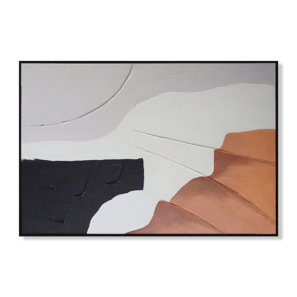 Earthy Painting, 47" Textured Impasto Canvas Artwork Wall Decor for Home by Sona Casa