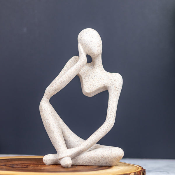 Decorative thinker statues, 3 pcs, tabletop decoration for home or office by Sona Casa