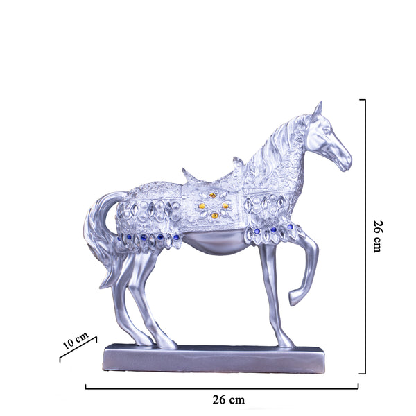 Decorative horse statue with crystals, living room decor, tabletop office decor by Sona Casa