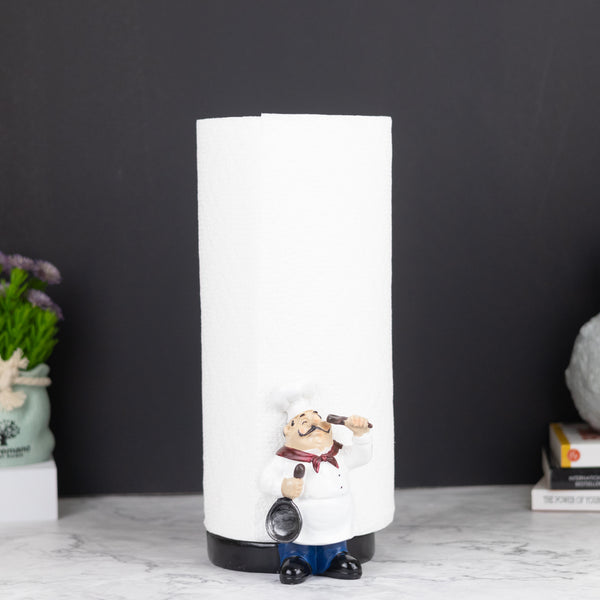 Paper Roll, 12" Towel Holder Cute Chef, Home, Restaurant, Kitchen Decor by Sona Casa
