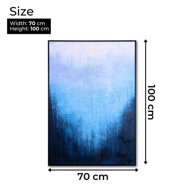 Large Impasto Texture, 39" Tall Abstract Wood Canvas Art Living Room Decor by Sona Casa