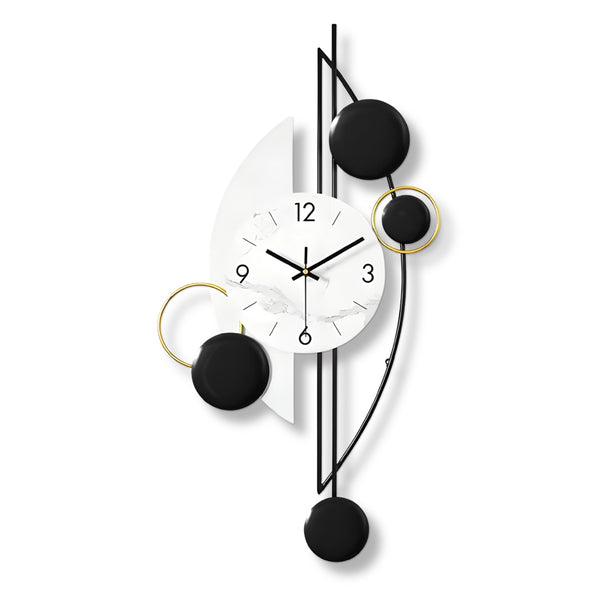 Modern Decorative Vertical Wall Clock for Home or Office, 32" Silent Non Ticking Minimalist Clock-Sona Casa