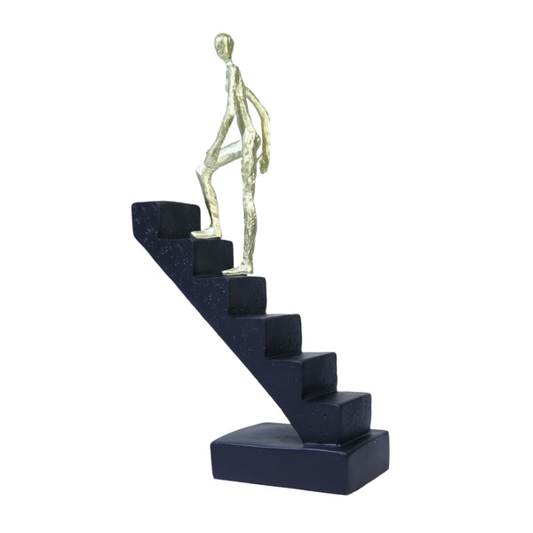 Desk Decor, 10" Black Motivational Statue, 10" Office Cubicle Ornament by Sona Casa