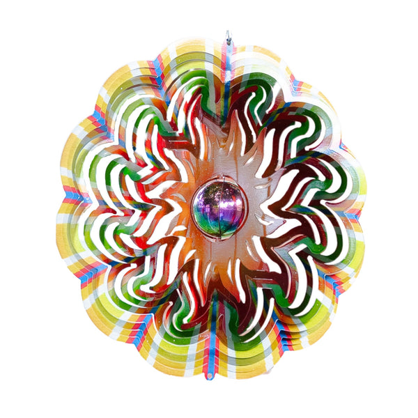 Metal Wind Spinner, Abstract Garden Art, 3D Kinetic Sculpture, Outdoor Hanging Decor for Patio, Tree, Lawn, Unique Gifts by Sona Casa