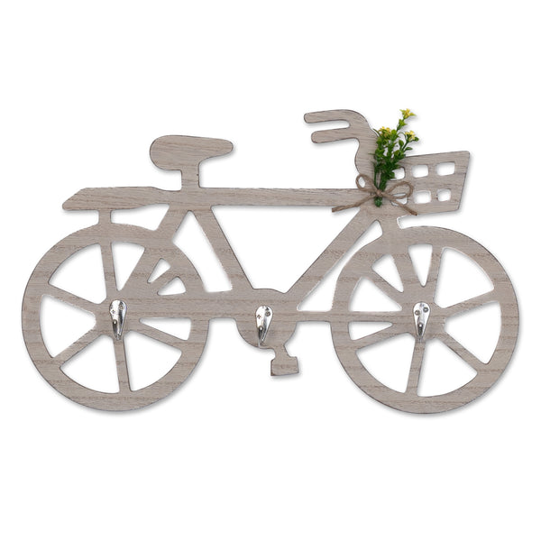 Wooden 3 Hook Key Holder, 9" Small Wall Mount Entryway Organizer by Sona Casa