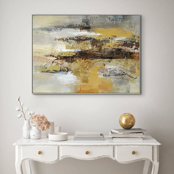 Desert Storm Painting, Large Hand-Painted Oil Canvas, Contemporary Abstract Art for Living Room, Unique Housewarming Gift by Sona Casa