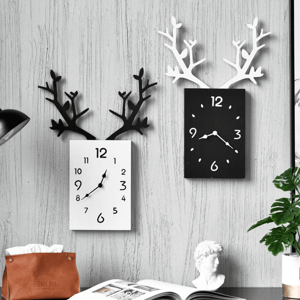 Wooden Deer Clock for Home Décor by Sona Casa