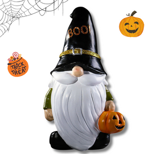 Halloween Decorations Gnome Statue Fall Decor Spooky Home Decor for Patio Porch Garden Yard by Sona Casa