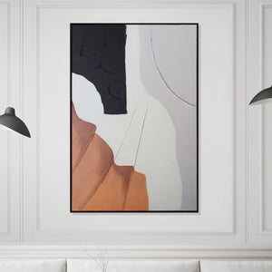 Earthy Painting, 47" Textured Impasto Canvas Artwork Wall Decor for Home by Sona Casa