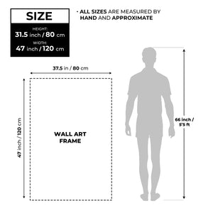 Earthy Painting, 47" Textured Impasto Canvas Artwork Wall Decor for Home by Sona Casa