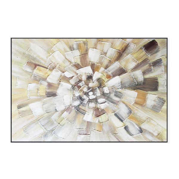 Brown Impasto Thick Textured Canvas Artwork, 47" Wall Accent Home Decor by Sona Casa