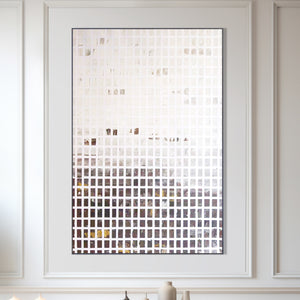 White Brown Abstract Textured Painting 47" Canvas Wall Art Office Decor by Sona Casa