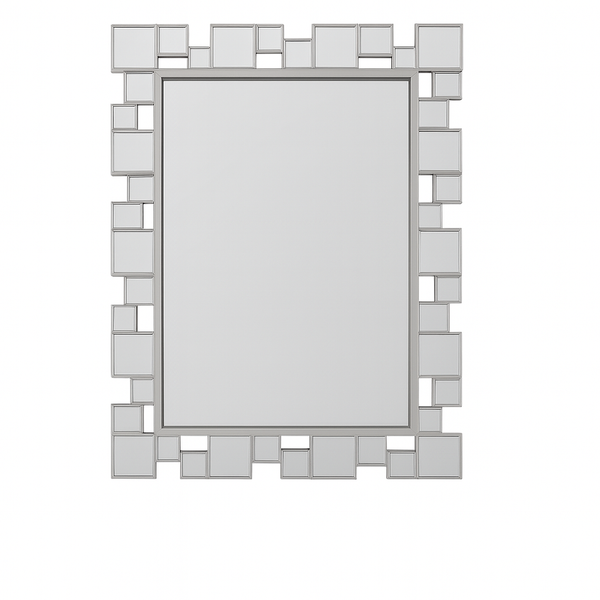 Modern Contemporary Silver Framed Decorative Mirror, Versatile Wall Mirror Living Room, Entryway, Bedroom Decor Gift-Sona Casa