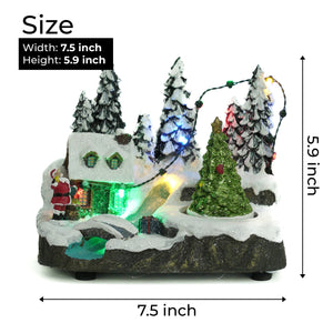 Winter Wonderland 6" Christmas Village Set LED Lighted Xmas Decor by Sona Casa