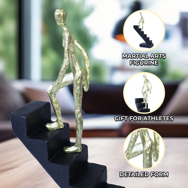 Desk Decor, 10" Black Motivational Statue, 10" Office Cubicle Ornament by Sona Casa