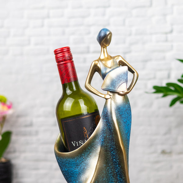 Decorative Bottle Holder, Blue Bottle Holder, Housewarming or Festive Gift by Sona Casa