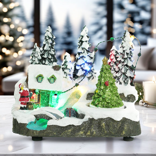 Winter Wonderland 6" Christmas Village Set LED Lighted Xmas Decor by Sona Casa