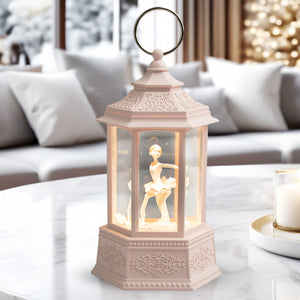 Ballerina Pink Snow Globe, 8" Xmas Ornament, Christmas Gift For Girls by Sona Casa