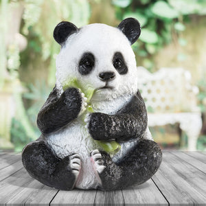 Large Panda Statue, 16" Lawn Ornaments, Indoor Outdoor Garden Patio Decor by Sona Casa