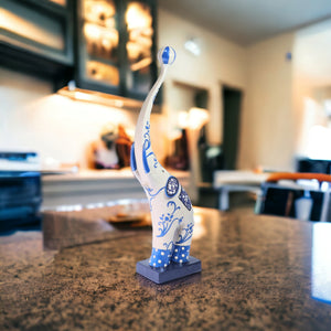 Whimsical Circus Elephant Statue, 16" Home or Office Art Decor, Gift by Sona Casa