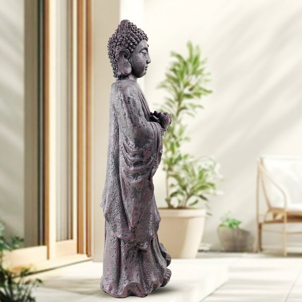 Large Buddha Statue, 32" Indoor Outdoor Magnesium Oxide Sculpture by Sona Casa