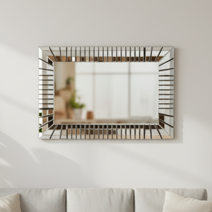 Large 4 ft Rectangular Glass Mirror, Modern Contemporary Horizontal Vertical Orientation, Decor Gift-Sona Casa