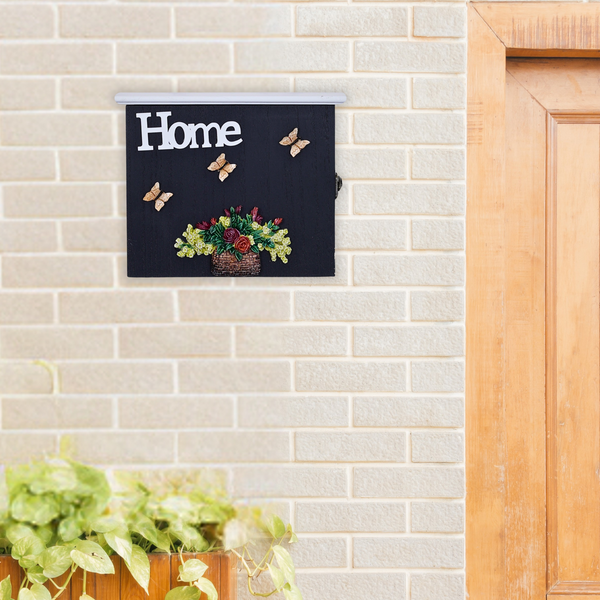 Rustic Wooden Wall Key Holder, 8" Decorative Key Hanger 3 Double Hooks Organizer for Home Office Entryway, Unique Gifts by Sona Casa