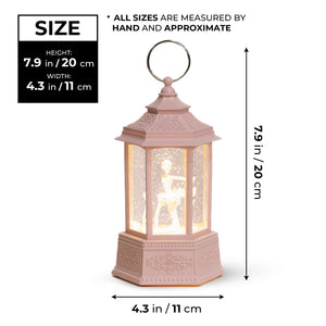 Ballerina Pink Snow Globe, 8" Xmas Ornament, Christmas Gift For Girls by Sona Casa