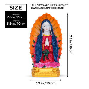 Blessed Virgin Mary Statue Religious Figurine Decoration, 8" Immaculate Heart Tabletop Desk Decor, Catholic Gifts by Sona Casa