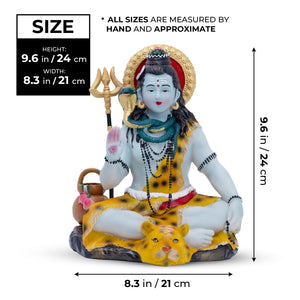 Large 25 cm Polyresin Shiva Statue - Multicolor Hindu God Idol For Home And Temple Decor, Perfect Diwali Gift by Sona Casa