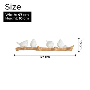 Rustic 4-Hook Wall Mount Coat Rack, 19" Entryway, Bathroom Towel Hanger by Sona Casa