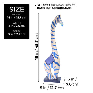 Zebra Statue Table Top Coffee Table Centerpiece 18" Home Decor Polyresin by Sona Casa