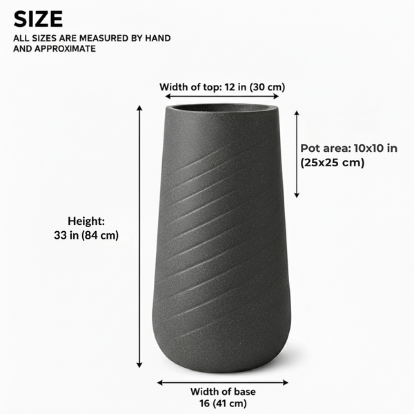 Modern Tall Indoor Self Watering Decorative Plant Pot, 33 in Contemporary Flower Pot Home, Office, Garden Decoration, Gift-Sona Casa