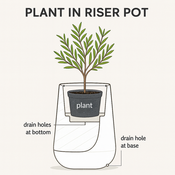 Tall Indoor Decorative Planter, Modern Contemporary Self Watering Pot Home, Porch, Patio Decor Gifts-Sona Casa