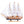 Brown And White Wooden Ship Model With Realistic Cloth Sails, Marine-Inspired Decoration For Nautical Charm by Sona Casa
