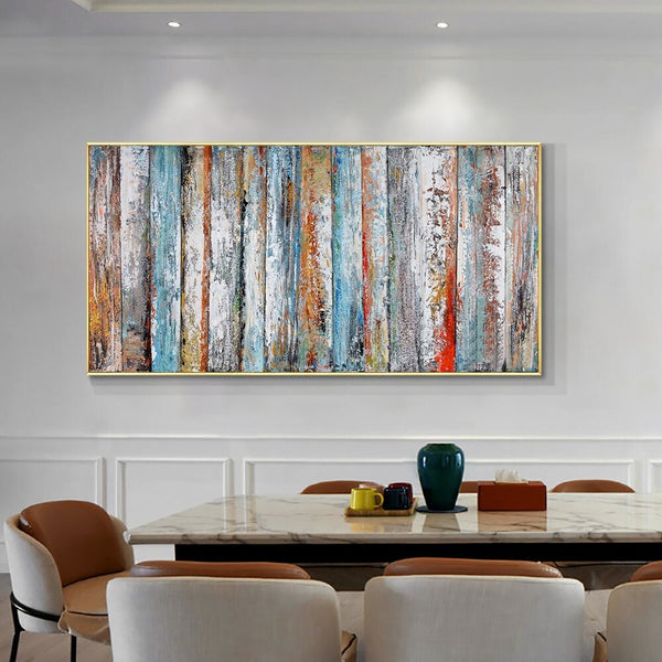 Tree Bark Painting - Extra Large Abstract Art Canvas, Rustic Tree Wall Decor for Modern Living Room, Unique Hand-Painted Gift by Sona Casa