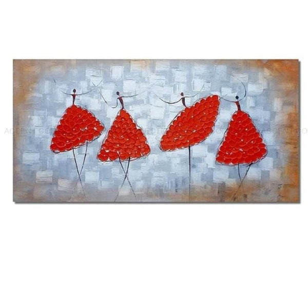 Handmade Abstract Dancer Art - Impasto Oil Painting, Contemporary Bedroom Decor, Minimalist Wall Painting, Original Gift for Art Lovers by Sona Casa