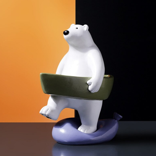 Bear Statue for Kids Toddler Room, 8" Desktop Tabletop Centerpiece by Sona Casa