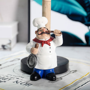 Paper Roll, 12" Towel Holder Cute Chef, Home, Restaurant, Kitchen Decor by Sona Casa