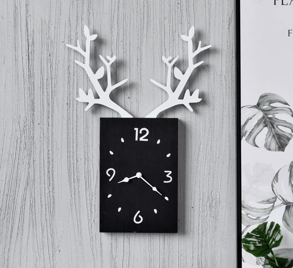 Wooden Deer Clock for Home Décor by Sona Casa